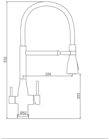 Смеситель для кухни Gappo G4399-76 Черный матовый 