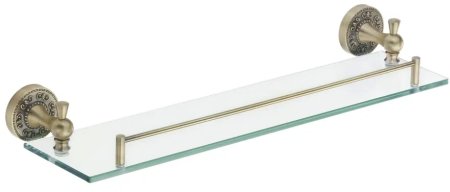 Полка стеклянная Rose RG1019Q, бронза 