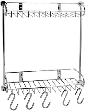 Полка WasserKRAFT K-1422 2-ярусная, с крючками 