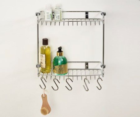 Полка WasserKRAFT K-1422 2-ярусная, с крючками 