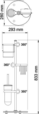 Стойка WasserKRAFT K-1246 темная бронза 