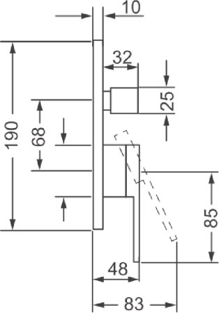 Смеситель Villeroy & Boch Subway 2.0 TVS10235300061 для ванны с душем 