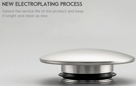 Донный клапан Frap F62-5 click-clack Сатин 