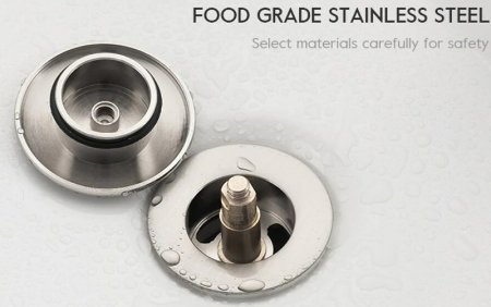 Донный клапан Frap F62-5 click-clack Сатин 