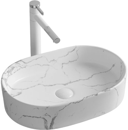 Раковина-чаша Ceruttispa 50 CR0055B MMW2 СТ9542 Белый матовый мрамор 