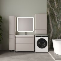 Тумба напольная STYLELINE "Атлантика 90", Люкс Плюс карамель с раковиной Атлантик 90