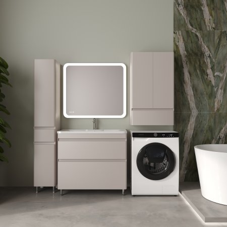 Тумба напольная STYLELINE "Атлантика 90", Люкс Плюс карамель с раковиной Атлантик 90 