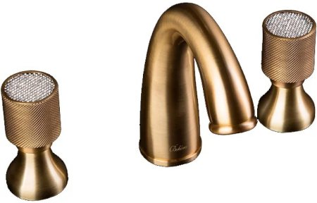 Смеситель для раковины Boheme Royal Cristal 317-Royal/CRST Бронза 