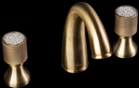 Смеситель для раковины Boheme Royal Cristal 317-Royal/CRST Бронза 