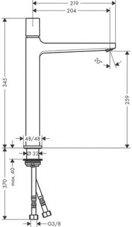 Смеситель для раковины Hansgrohe Metropol Select 32572000 Хром 