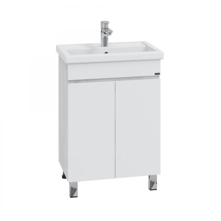 Тумба для ванной СаНта Марс 60 светлая с умывальником Фостер 60 