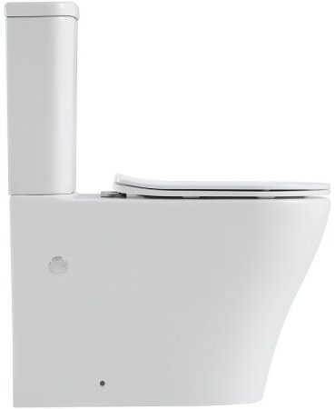 Унитаз компакт Black&White Universe 7792W с бачком и сиденьем Микролифт 