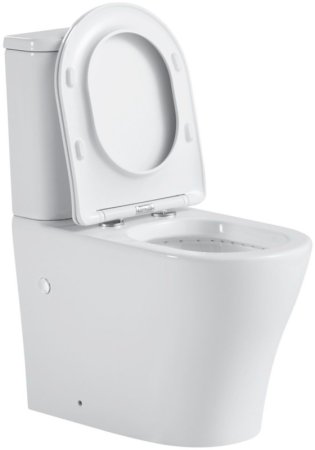 Унитаз компакт Black&White Universe 7792W с бачком и сиденьем Микролифт 