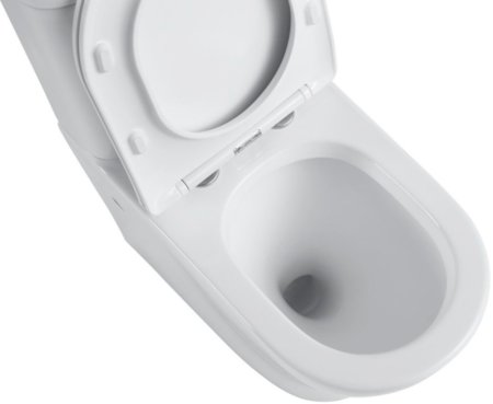 Унитаз компакт Black&White Universe 7792W с бачком и сиденьем Микролифт 