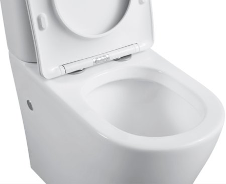 Унитаз компакт Black&White Universe 7792W с бачком и сиденьем Микролифт 