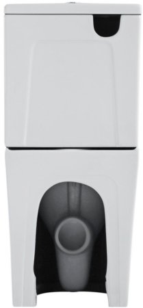 Унитаз компакт Black&White Universe 7792W с бачком и сиденьем Микролифт 