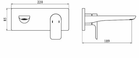 Смеситель для раковины Black&White Universe UK8306B 8306BUK Черный матовый 