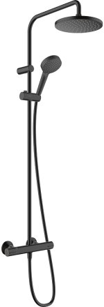 Душевая система Hansgrohe Vernis Blend Showerpipe 26276670 с термостатом Черная матовая 