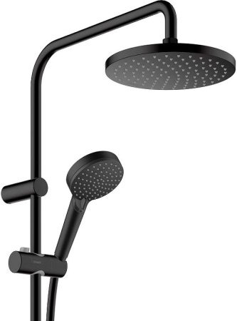 Душевая система Hansgrohe Vernis Blend Showerpipe 26276670 с термостатом Черная матовая 
