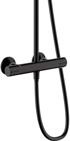 Душевая система Hansgrohe Vernis Blend Showerpipe 26276670 с термостатом Черная матовая 