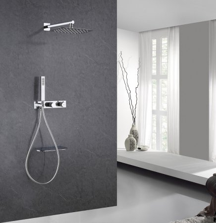 Душевая система Abber Rund AF8750 с термостатом Хром 