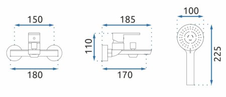 Смеситель для ванны Rea Flip REA-B2003 