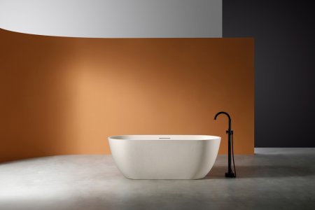 Ванна из искусственного камня ABBER Frankfurt AM9941MBE светло-бежевая матовая 