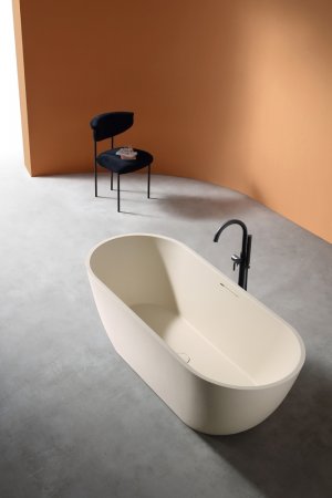 Ванна из искусственного камня ABBER Frankfurt AM9941MBE светло-бежевая матовая 