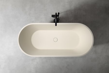 Ванна из искусственного камня ABBER Frankfurt AM9941MBE светло-бежевая матовая 