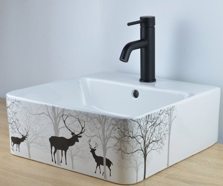 Смеситель для раковины Bronze de Luxe Scandi 1451B Черный матовый 