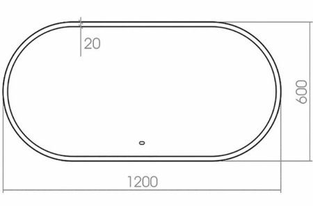 Зеркало Creto Forestina 120 14-1200600B с подсветкой с сенсорным выключателем 