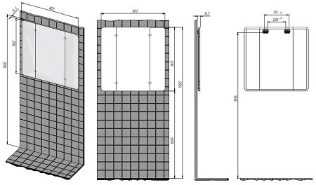 Зеркало Creto Stella 80 16-CRE80 Белое 