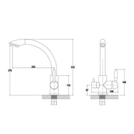 Смеситель G-Lauf GOP18-A093KS для кухни, песочный 