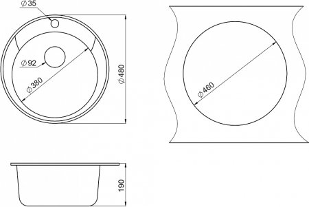 Мойка кухонная Paulmark Gelegen PM404800-BLM черный металлик 