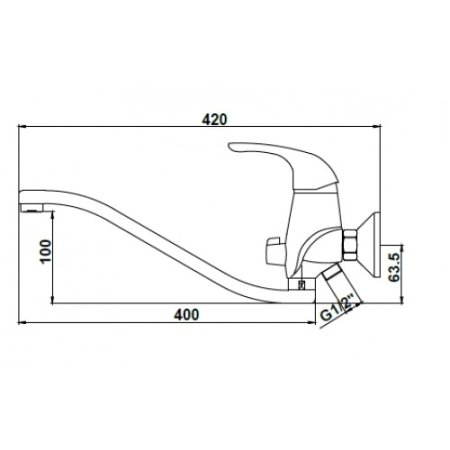 Смеситель для ванны Kaiser Safira 15055 универсальный Хром 