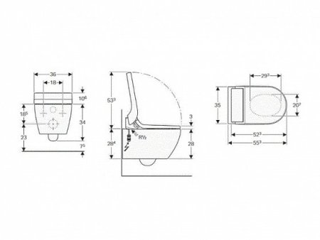 Унитаз подвесной Geberit AquaClean Tuma 146.294.11.1 