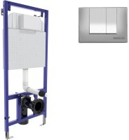 Инсталляция Berges Novum 040243 для унитаза с клавишей смыва Хром