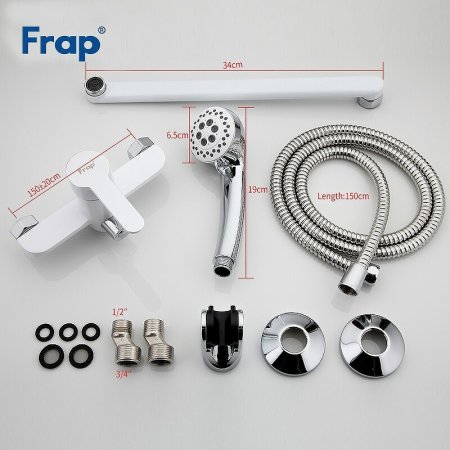 Смеситель для ванны Frap H41 F2241 универсальный Белый Хром 