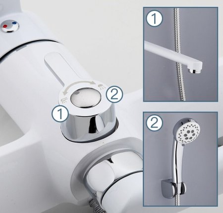 Смеситель для ванны Frap H41 F2241 универсальный Белый Хром 