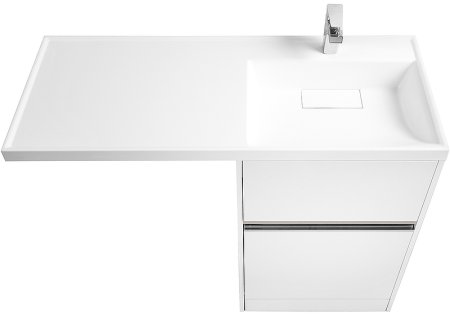 Тумба под раковину Aquaton Лондри 120 R 1A235901LH010 Белый глянец 