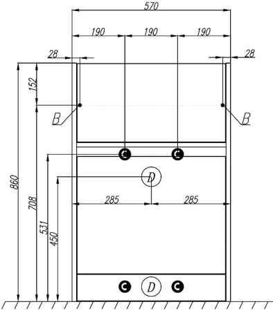 Тумба под раковину Aquaton Лондри 120 R 1A235901LH010 Белый глянец 
