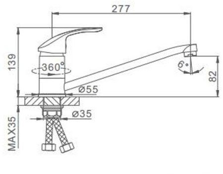 Смеситель для кухни Frap H21-5 F4921-5 Сатин 