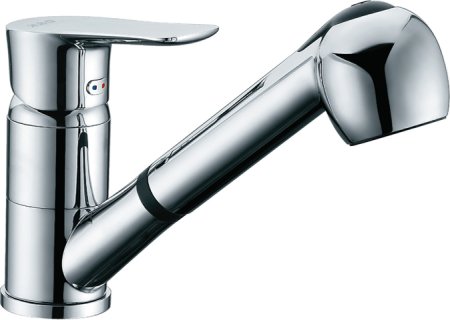 Смеситель для кухонной мойки D&K Reisling Rhein DA1272501 с вытяжной лейкой 