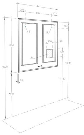 Зеркало Aquaton Сакура 120 1A249702SKW80 Белое 