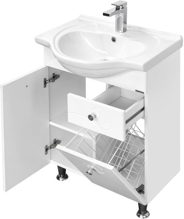 Тумба под раковину Aquaton Лиана 60 М 1A162901LL010 Белая 