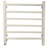 Полотенцесушитель электрический Grois Alex GR-101 500/600 П6 RAL9016 белый матовый диммер слева