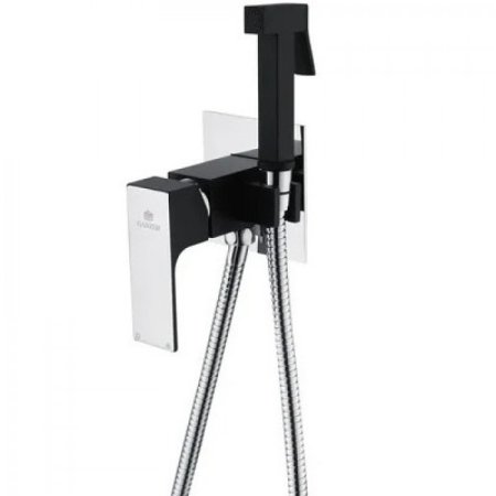 Смеситель встраиваемый с гигиеническим душем GANZER GZ28057C CHROME/BLACK 