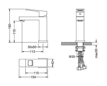Смеситель Timo Briana 7161/00F для раковины, хром 
