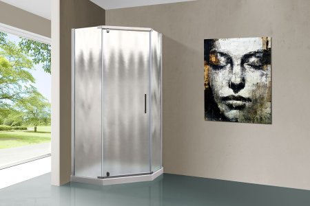 Душевой уголок Vincea Stresa VSP-1S900CH 90х90 см. хром , стекло шиншилла 