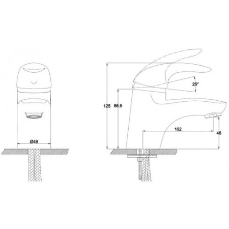 Смеситель для раковины Kaiser Safira 15011 Хром 
